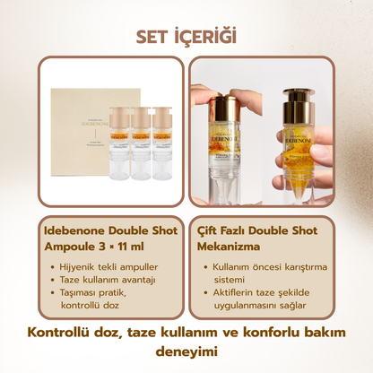 Idebenone Double Shot Ampoule Set | Idebenone İçerikli Çift Fazlı Ampul Seti